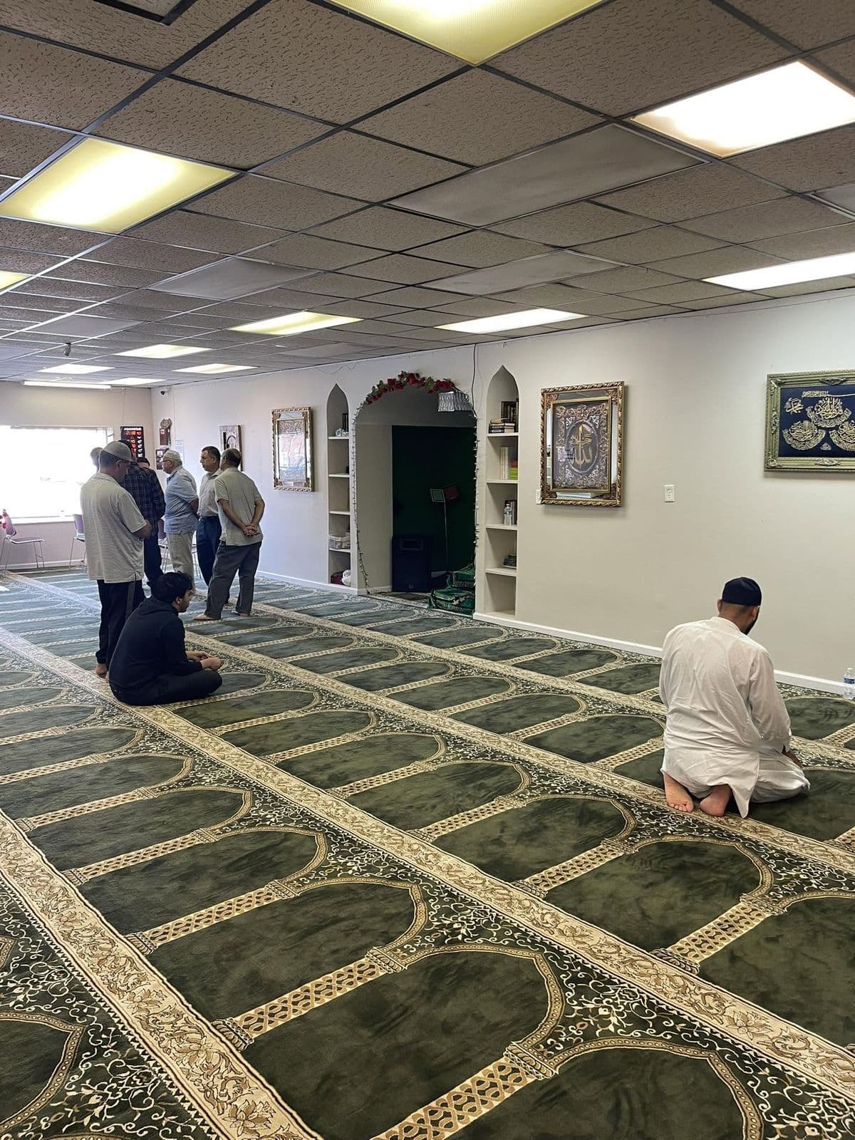 Inside the prayer hall